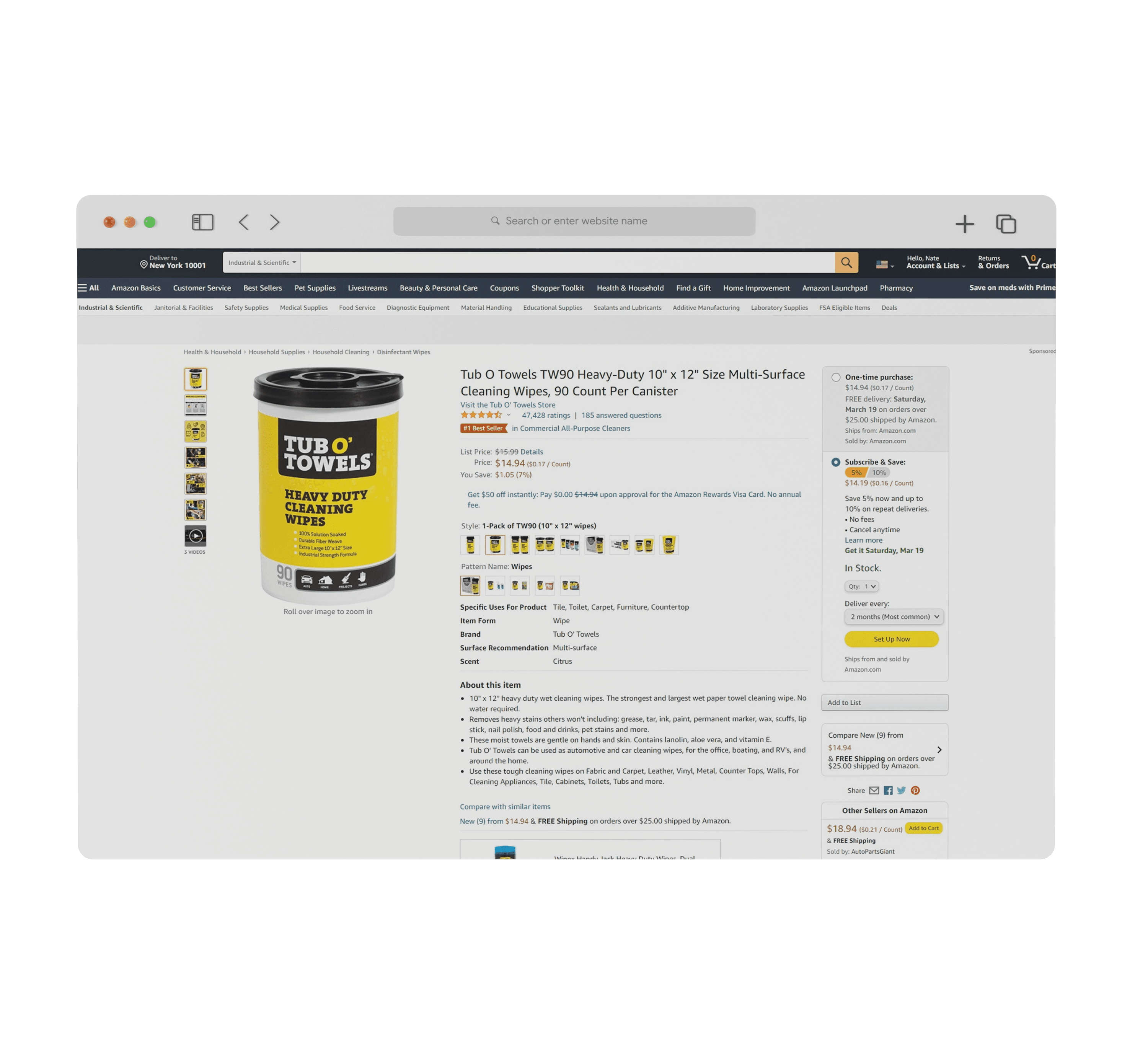 Amazon product page screenshot