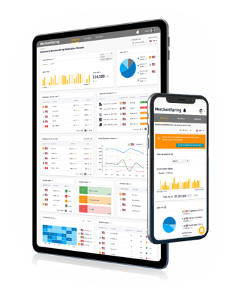 Dashboard and analytics platform on tablet screen