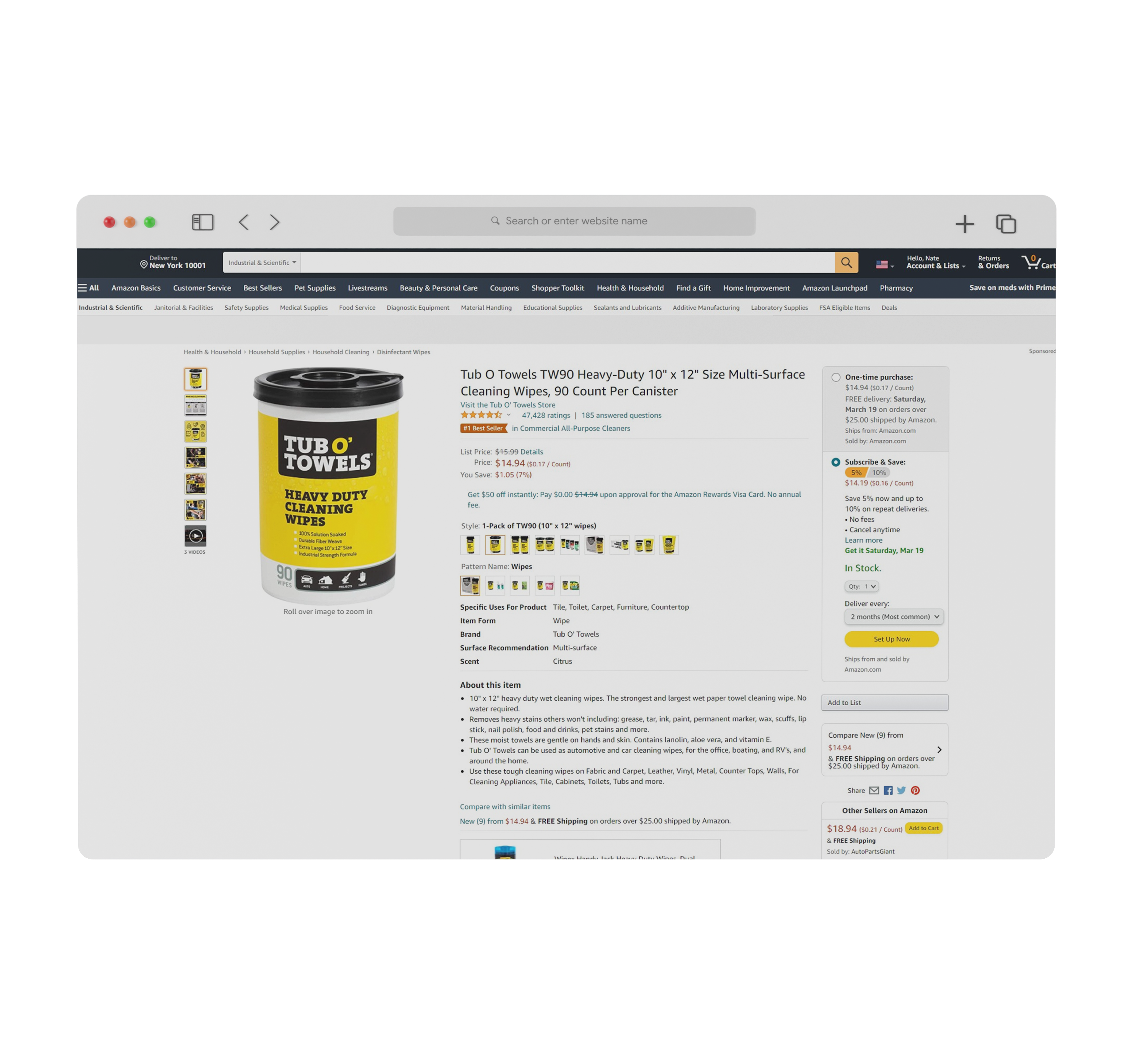 Amazon product page screenshot